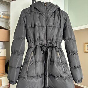 La Haine Inside Us Long Black Puffer Jacket, Size S